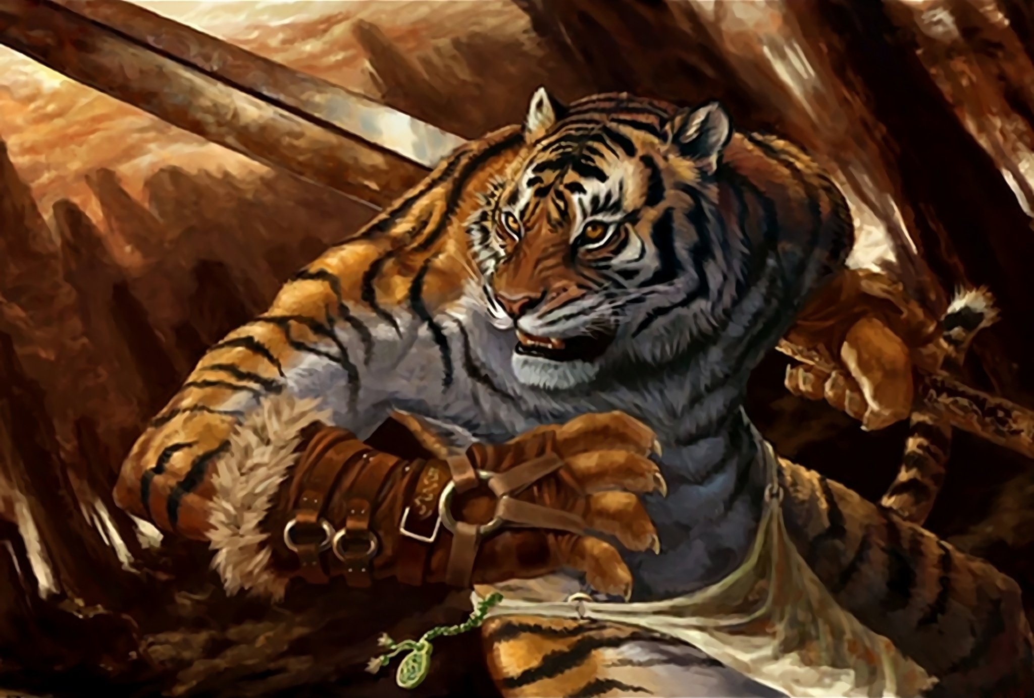 Раненый тигр. Ракшаса мифология тигр. Ракшас (оборотень-тигр). Каджит Саблезубый тигр.