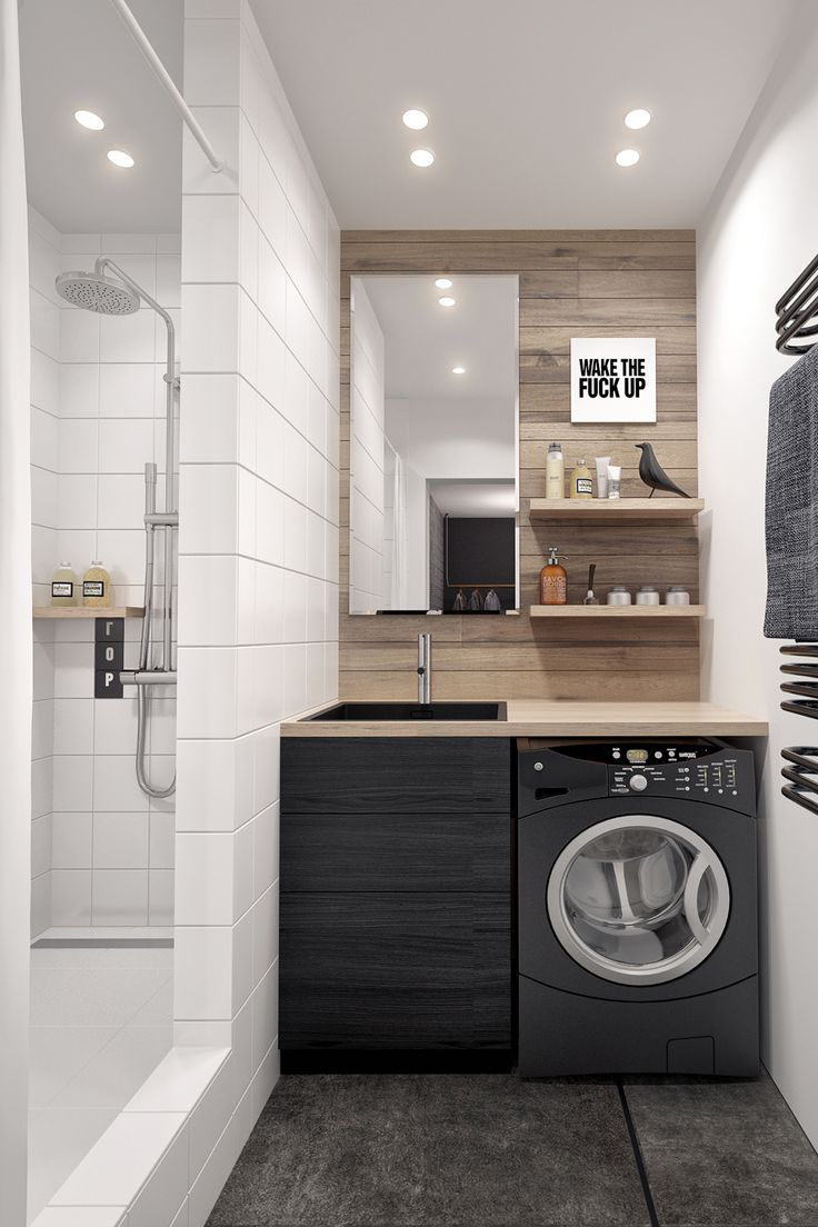 Дизайн ванных комнат со стиральной машиной
