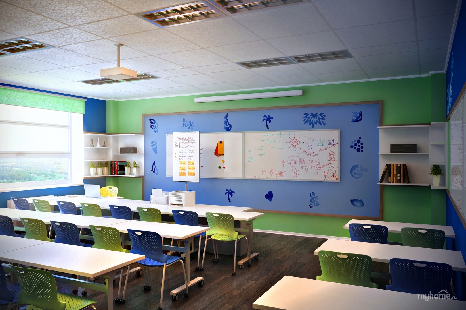 Design class. Интерьер класса. Цвет стен в классе. Интерьер школьного класса. Интерьер школьного кабинета.