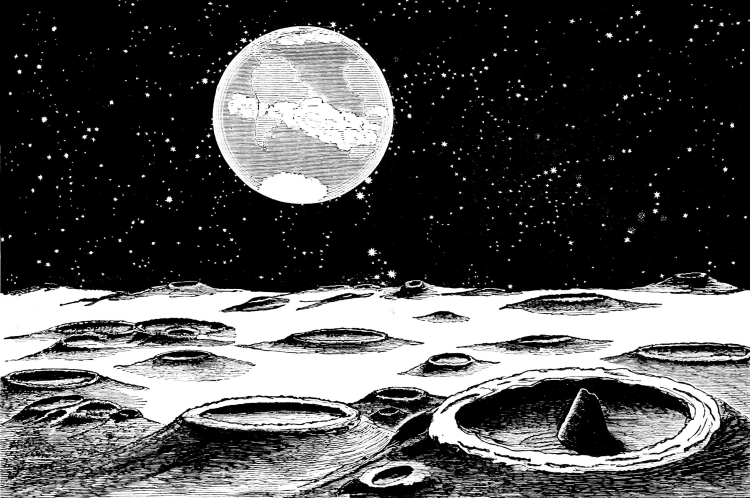 Поверхность луны арт