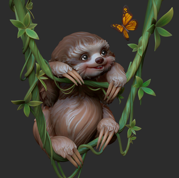 Watercolor Sloth