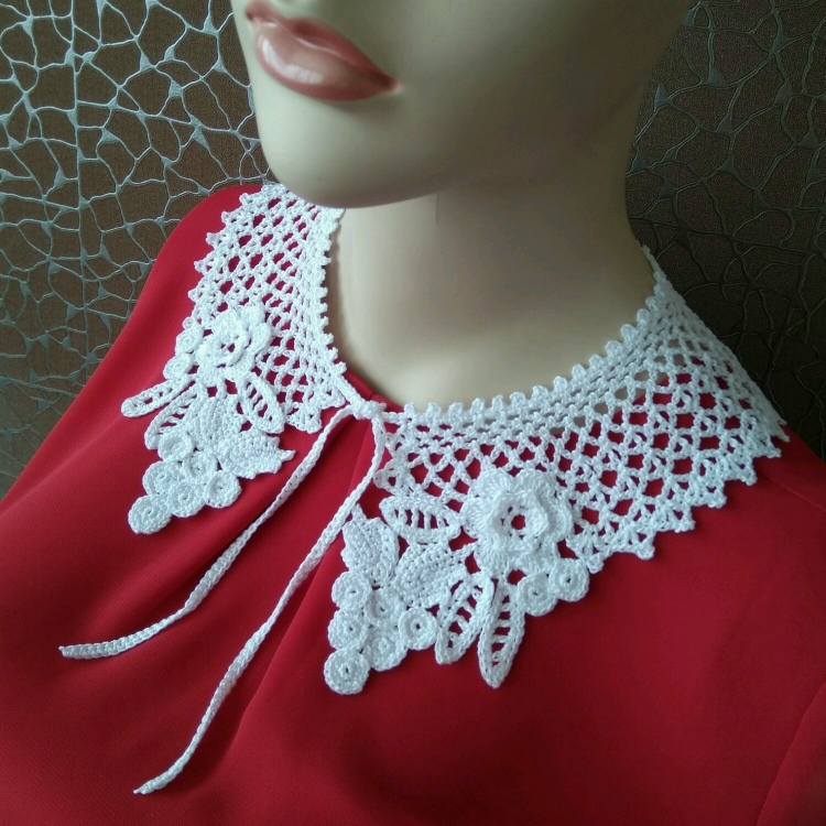 Кружевной воротник крючком