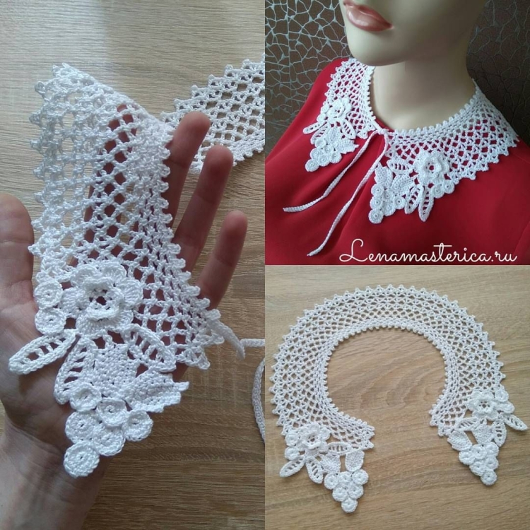 Кружевной воротник крючком