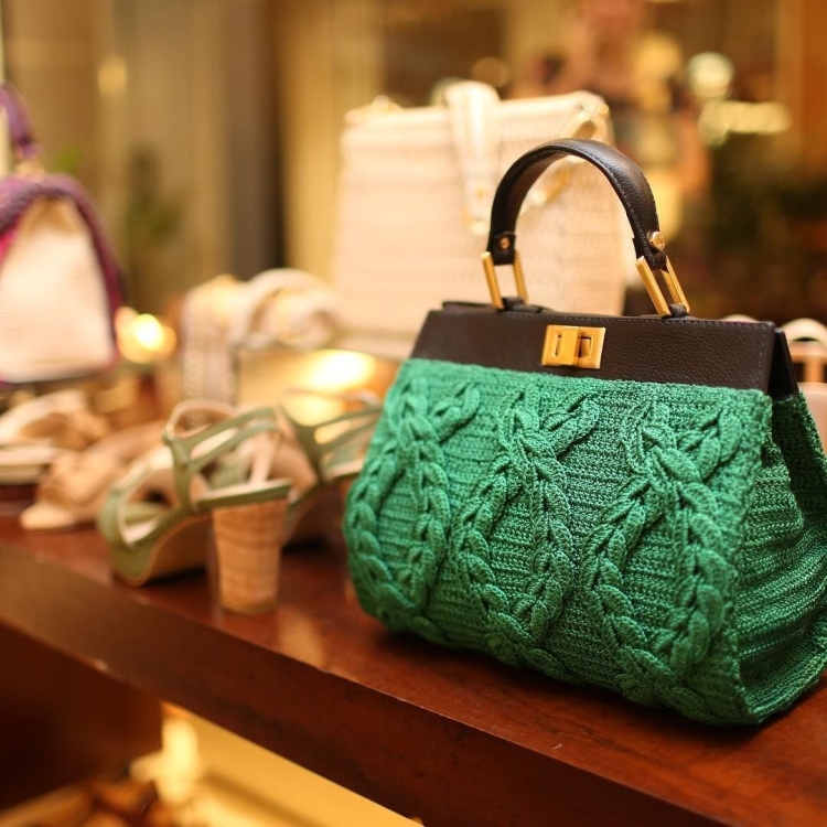 Prada Raffia Bag Blue-