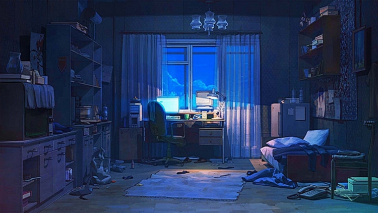 Задний фон аниме комната