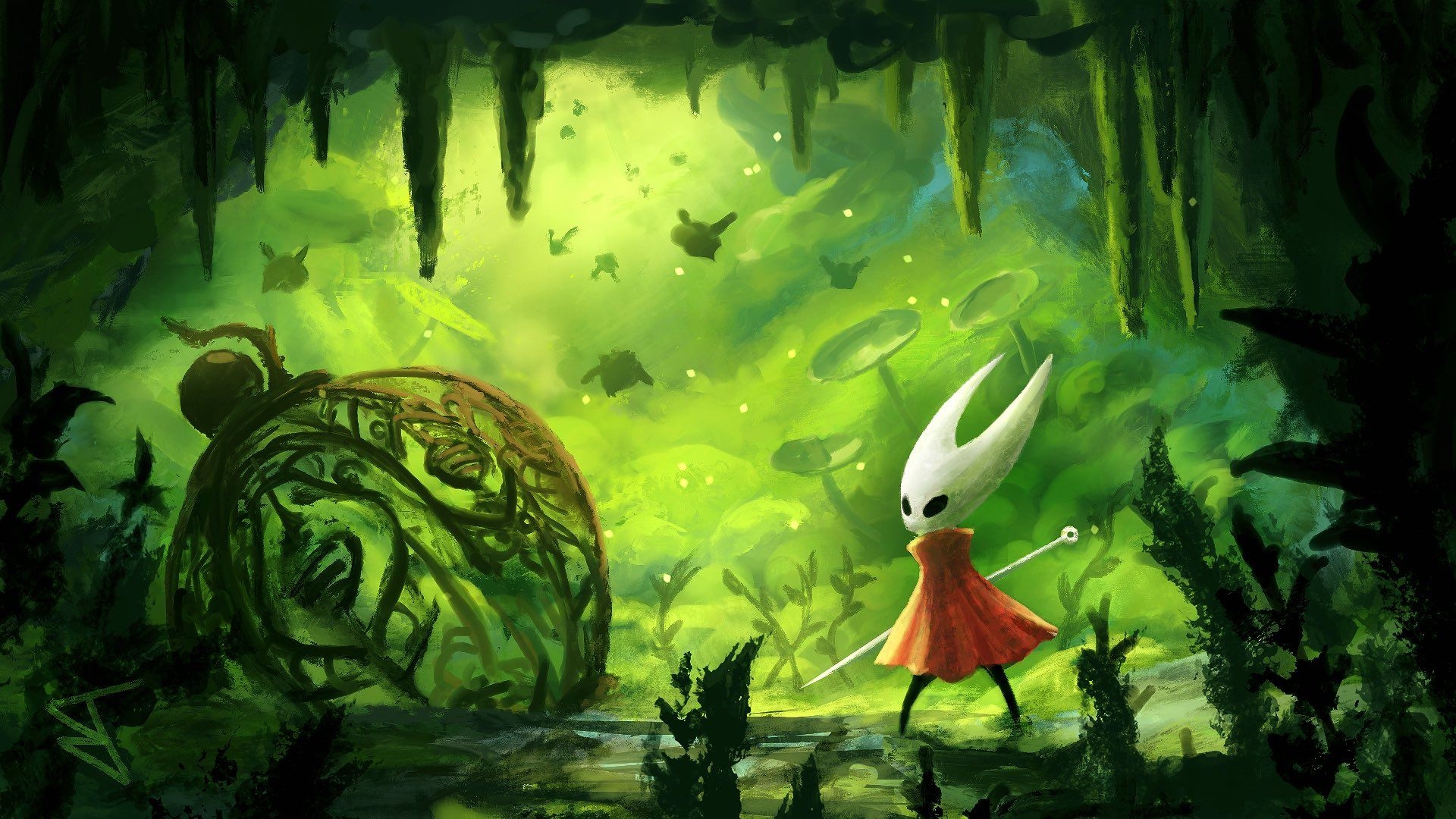 Холлоу найт пк. Холло Найт. Холлоу Найт игра. Hollow Knight арт. Hollow Knight SILKSONG обои.