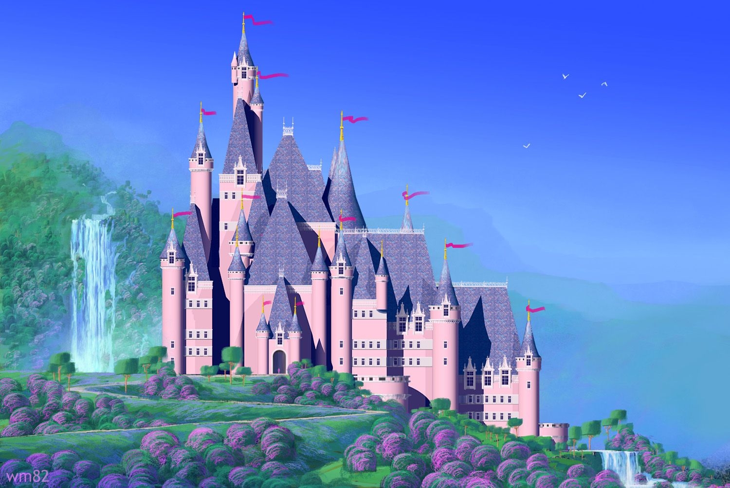 Princess castle. Замок принцессы. Замок из мультика. Дворец из мультфильма. Замок мультяшный.