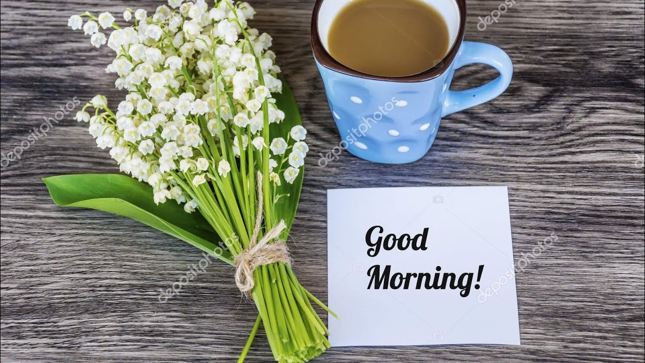 Доброе весеннее утро картинки креативные. Ландыши и кофе. Доброе Весеннее утро. Кофе и Ландыши с добрым утром.