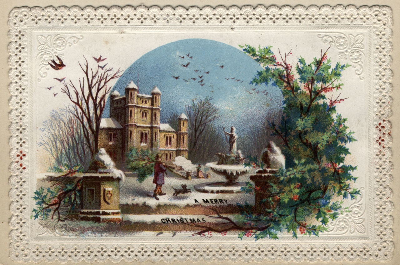 First christmas card. Новогодние открытки викторианской эпохи. Рождественская открытка викторианской эпохи. Викторианские Рождественские открытки. Викторианские открытки с Рождеством.