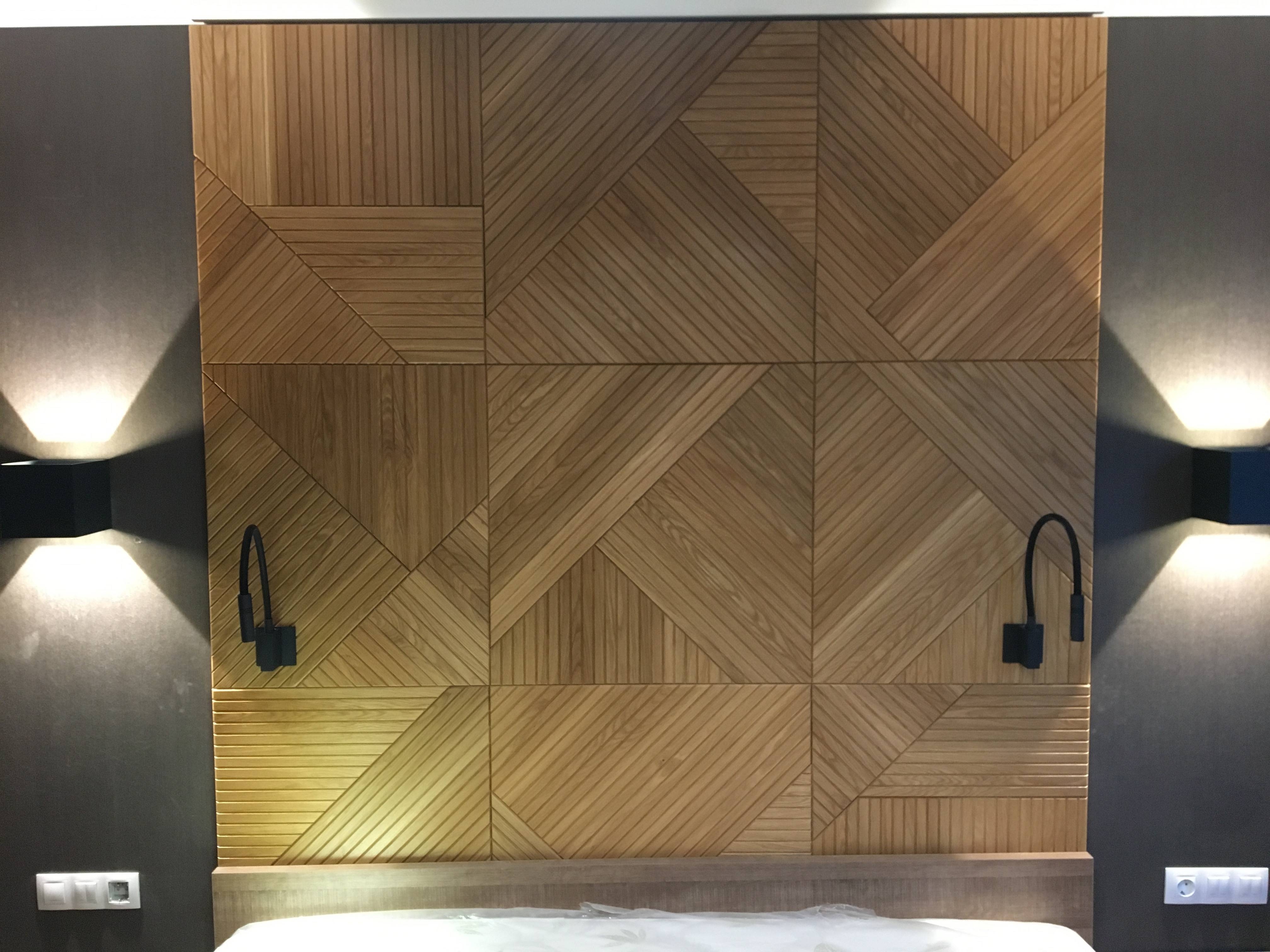 Шпонированные панели Topperfo Micro Ulme Stone Edition Acoustic Wood Panel