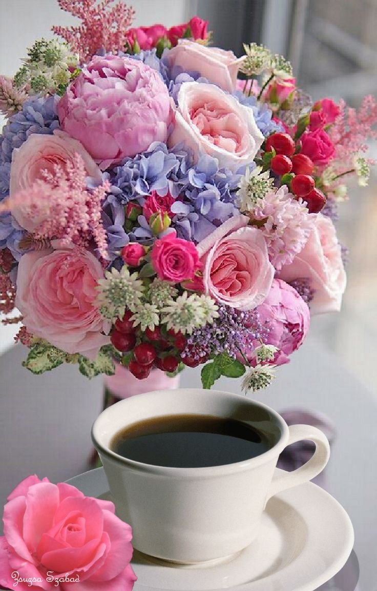 шикарные букеты цветов доброе утро картинки