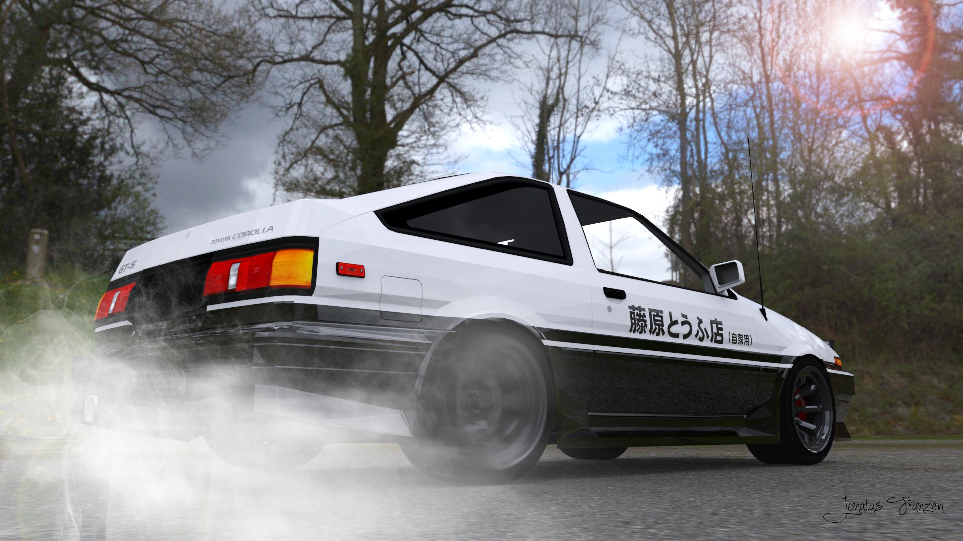 Toyota ae86 Trueno аниме