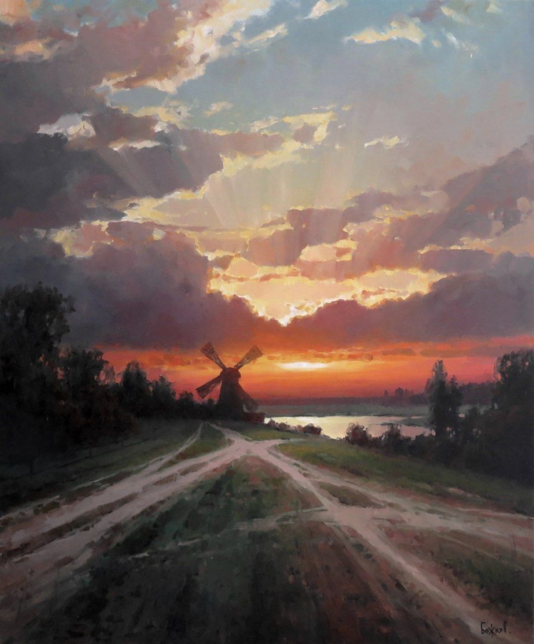 Осенний пейзаж пастелью