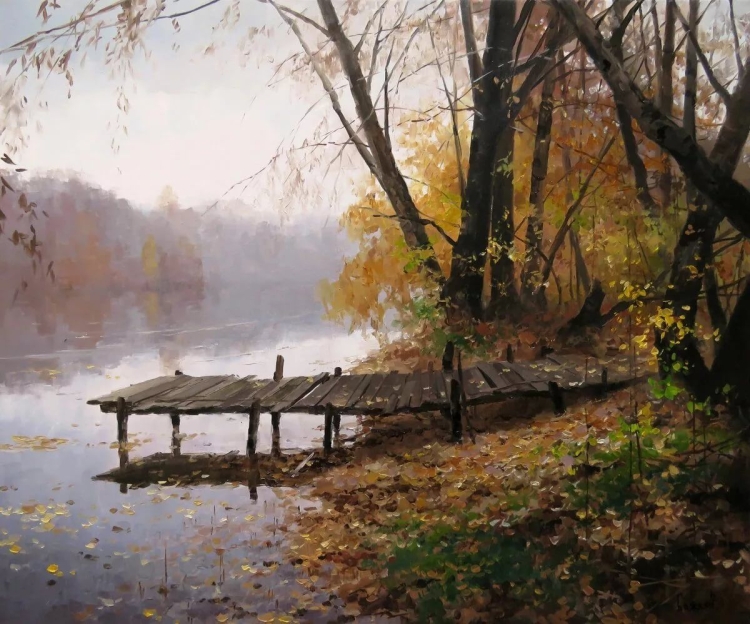 Художник Роман Божков осень