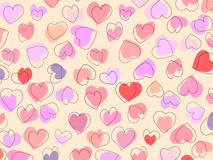 Розовые сердечки