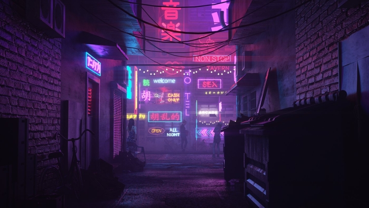 Неоновые обои