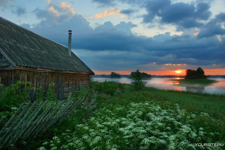 Рассвет в деревне
