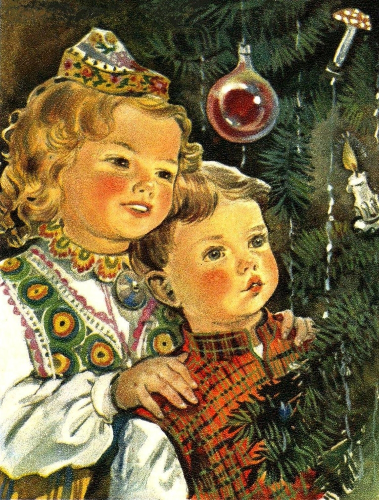Старинные открытки с Рождеством