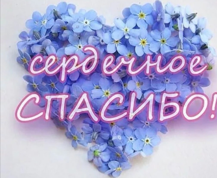 Нежные цветы с благодарностью