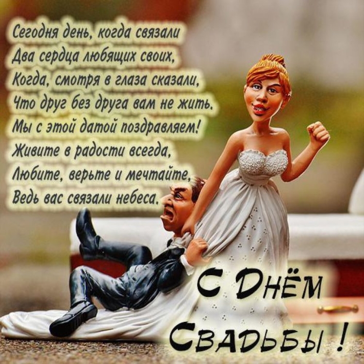 С днём свадьбы картинки прикольные мужу