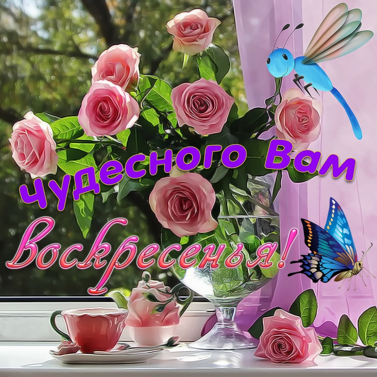 Открытки с добрым утром воскресенья