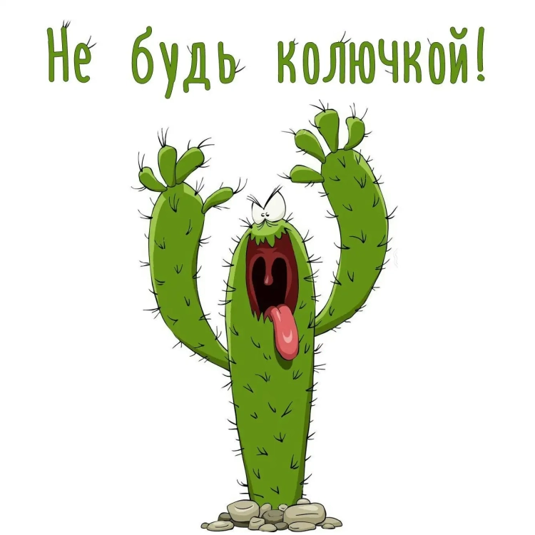 Открытка с кактусом