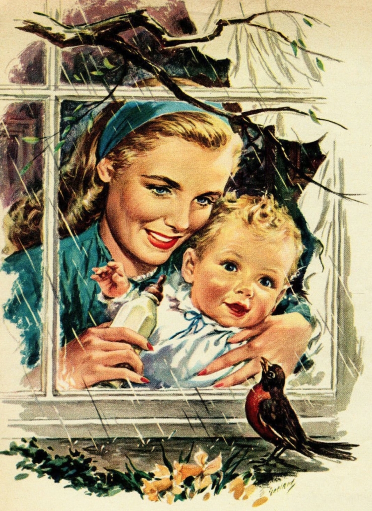 Гринштейн Иосиф (Россия, 1901-1975) «с новым годом!» 1950