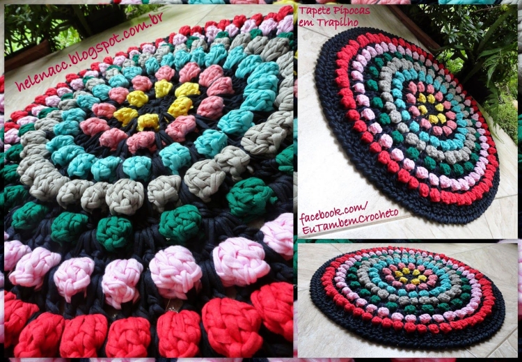 Коврик из шишечек крючком