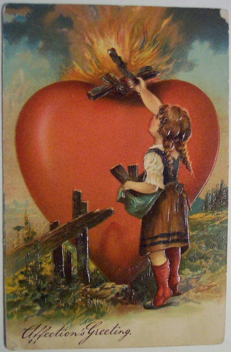 Открытка 14 февраля ретро