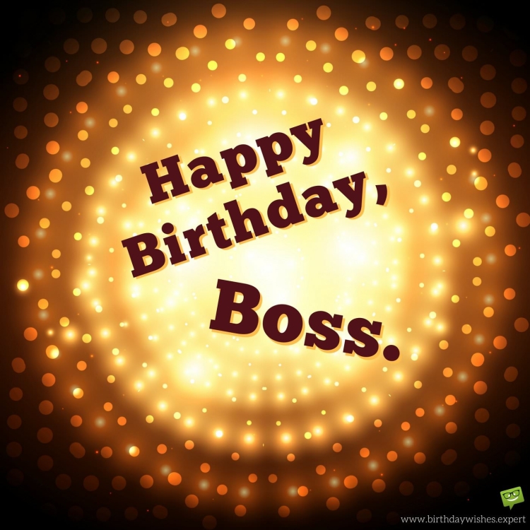 Открытка Happy Birthday Boss