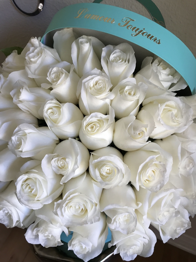 Поздравление с днем рождения белые розы