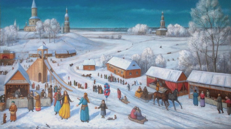 Масленица картина 19в