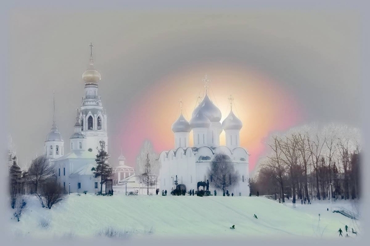 Вологда храмы Софийский собор купола зима