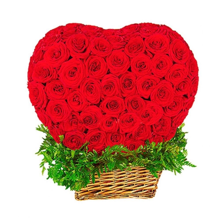 Сердце из роз