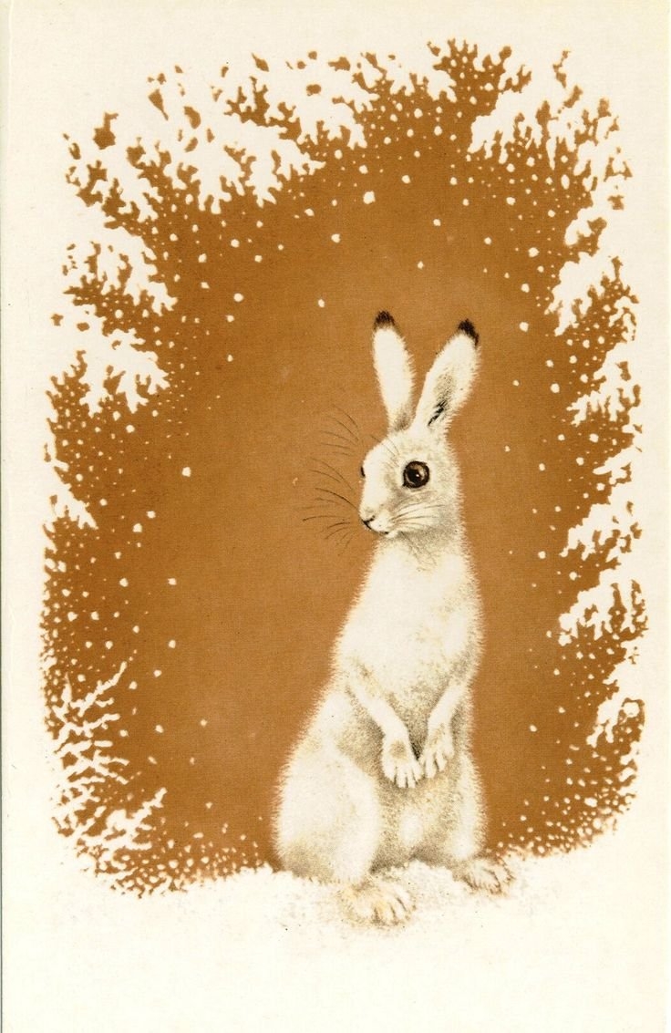 Открытка заяц новый год