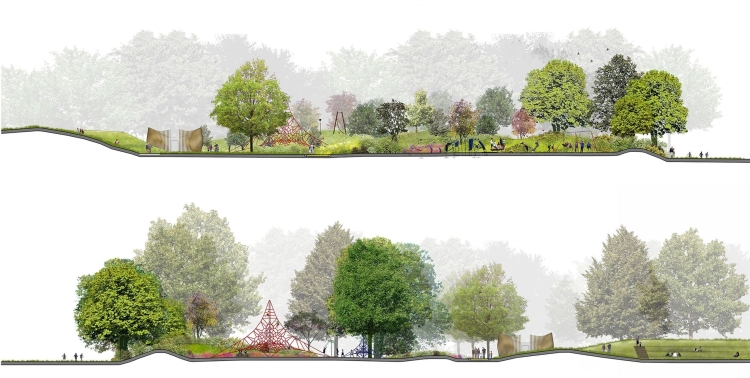 Антураж деревья архикад