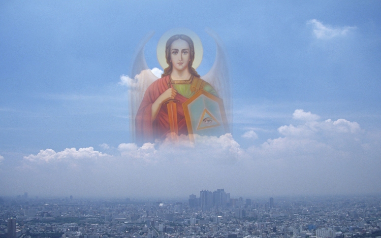 Богородица в облаках