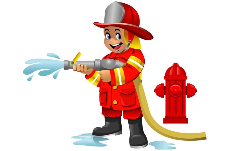 Фон детский пожарный