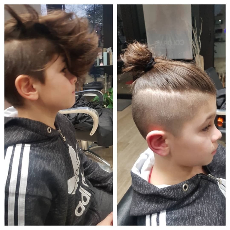 Прическа для мальчика с хвостиком