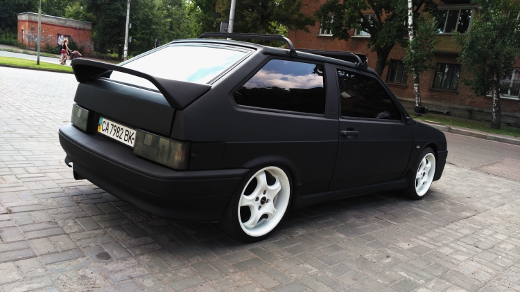 Лада 2108 черная тонированная