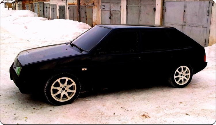 Лада 2108 черная тонированная