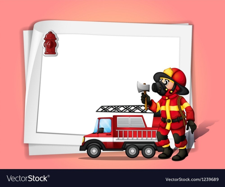 Рамка с пожарной машиной