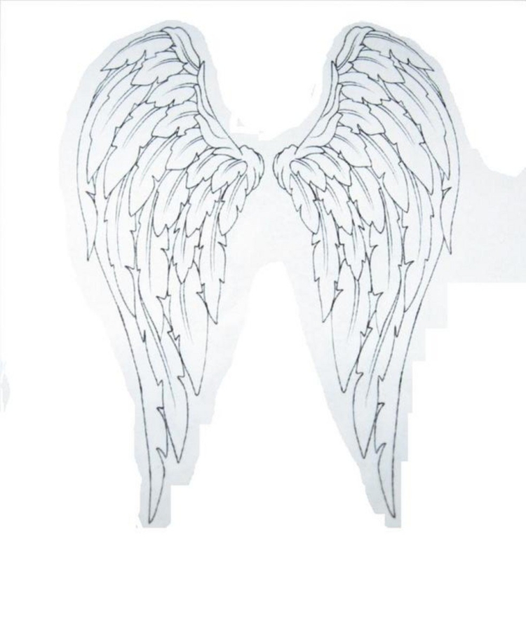 Крылья ангела вид сзади