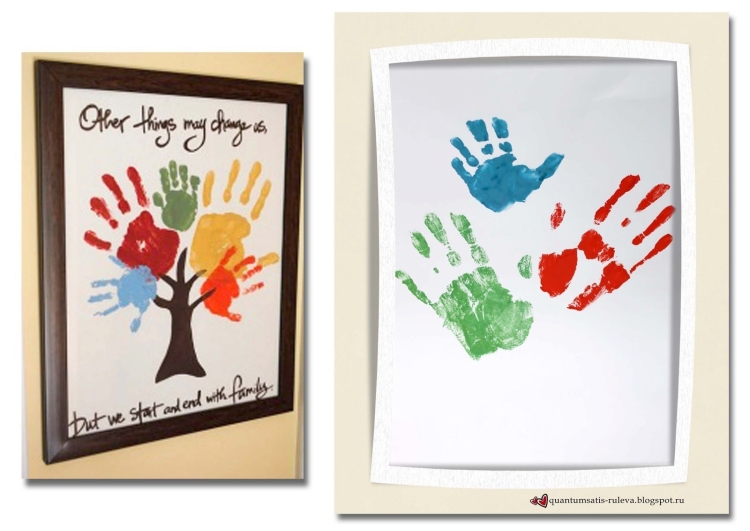 Картина из отпечатков рук