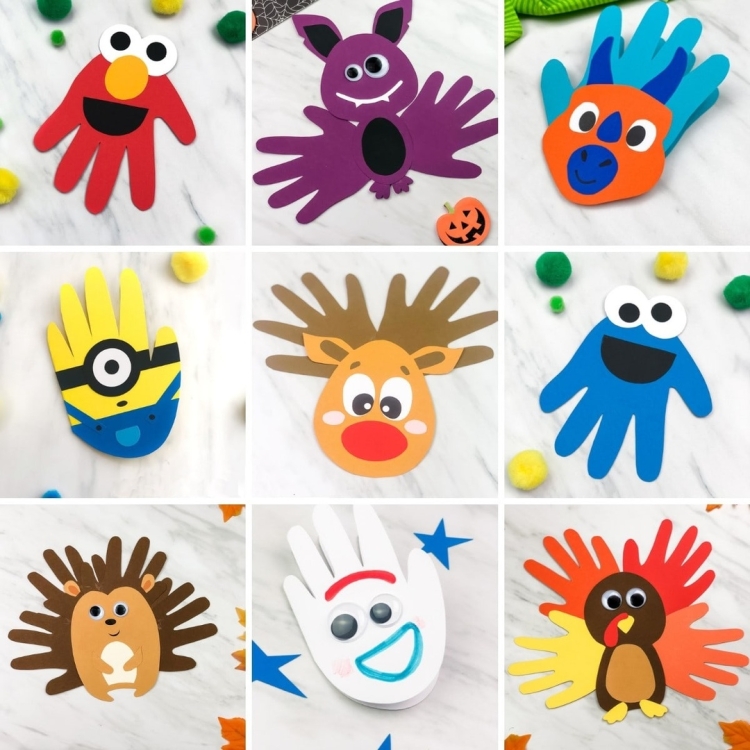 Аппликация из ладони