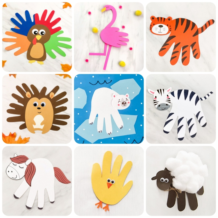 Аппликации из ладошек для детей