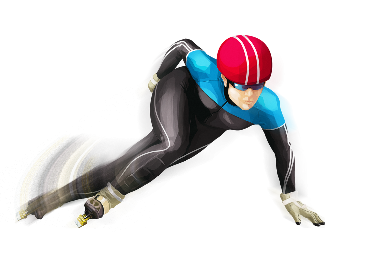 Конькобежец без фона