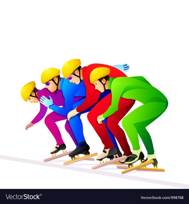 Шорт-трек иллюстрации