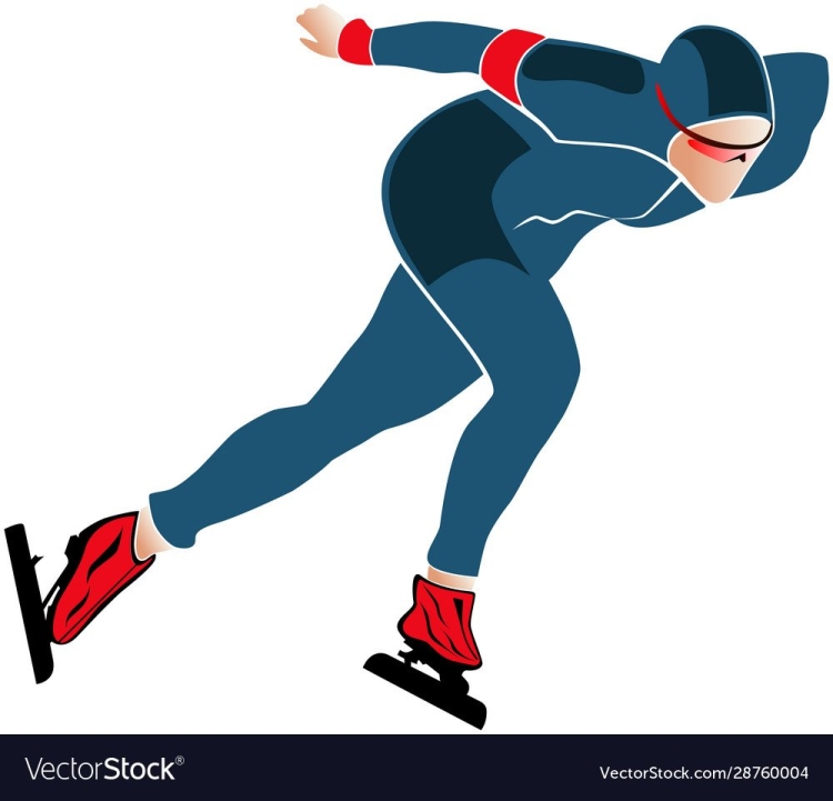 Конькобежец силуэт