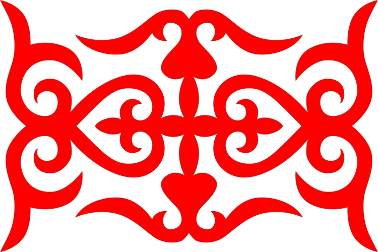 Башкирский орнамент Кускар вектор